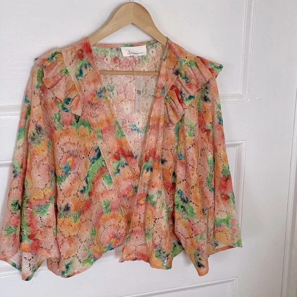 ANTHROPOLOGIE Cropped Floral Lace Shrug - Women’s One Size - New With Tags - Picture 2 of 10